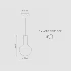 Lampă suspendată din sticlă pictată Made in Italy - Selaron Viadurini