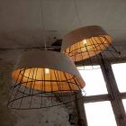 Lampă suspendată din fibră de sticlă albă și metal Design elegant - Solar Viadurini