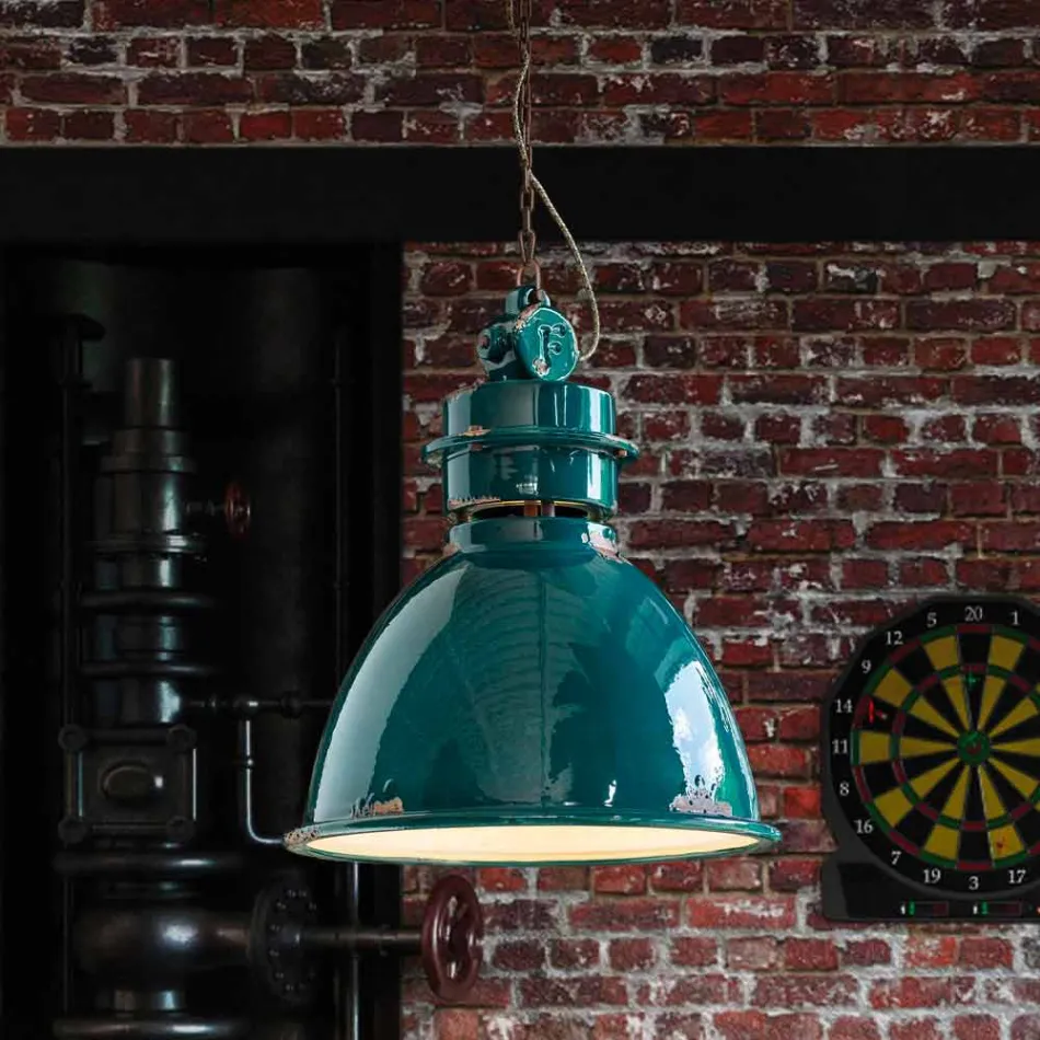 lampă de suspensie industriale de design artizanale Katie Viadurini