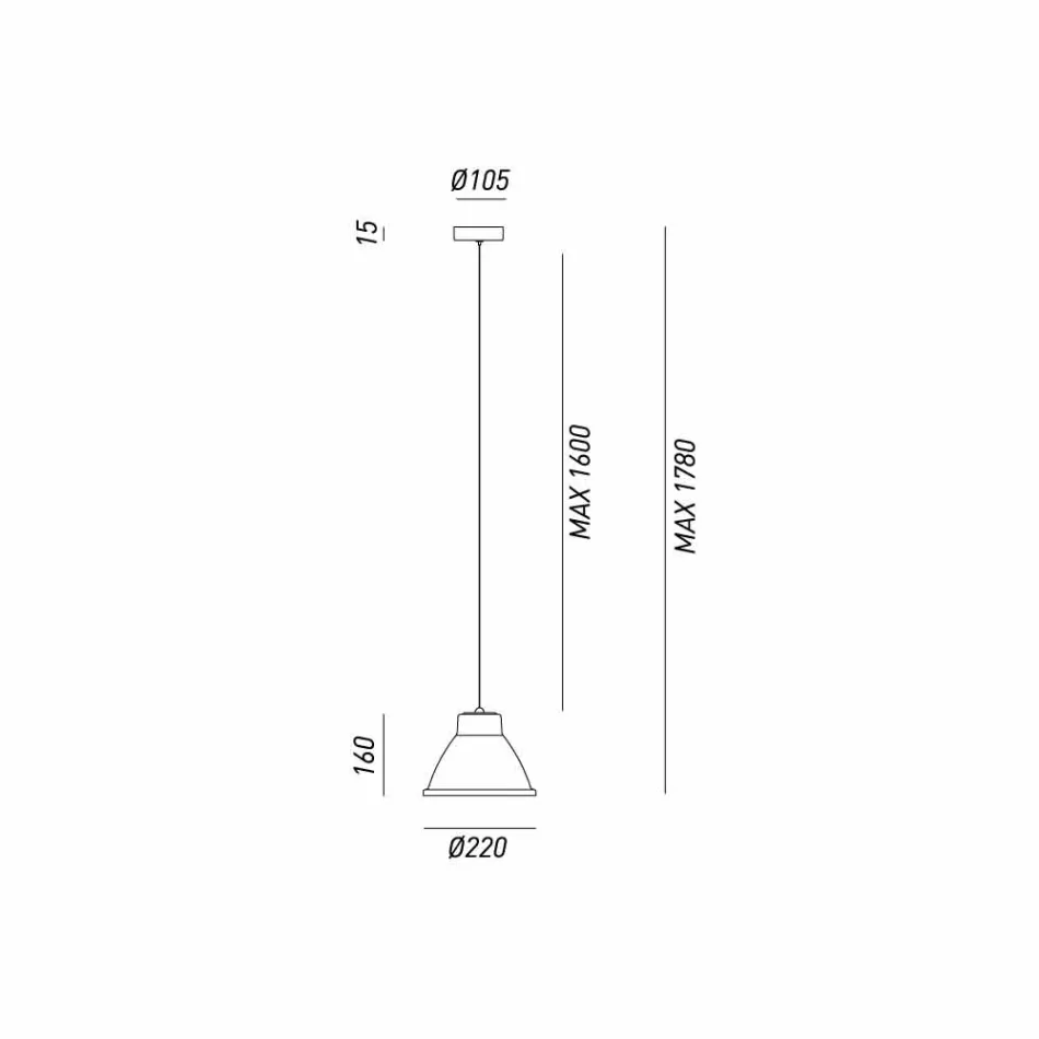lumina de perete industriale Fier Loft Mini Il Fanale Viadurini