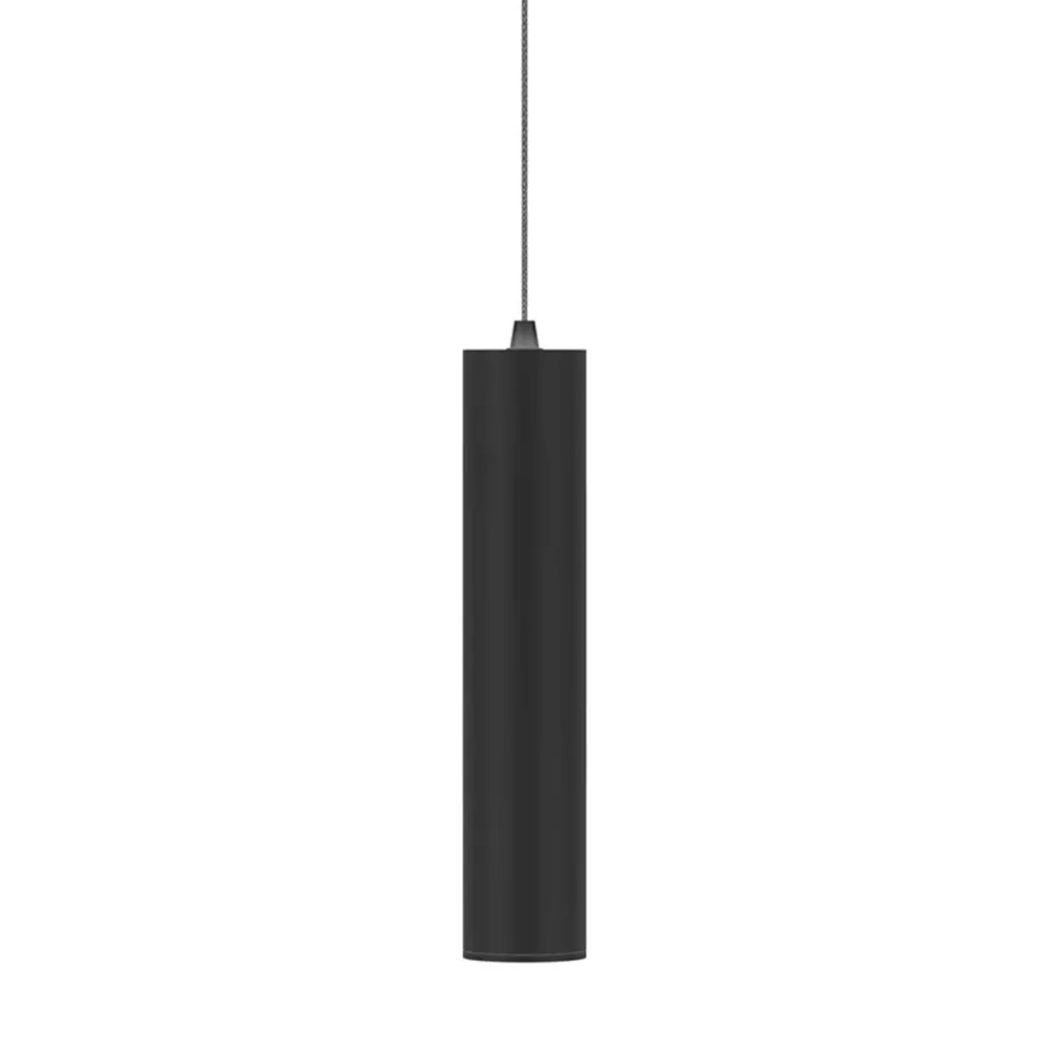 Lampa cu Suspensie Led 7W din Aluminiu Alb sau Negru Mat - Rebolla Viadurini