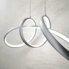 Lampa suspendata Led din Metal Argintiu, 2 Marimi Design Modern - Lumino Viadurini