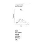 Lampa suspendata Led din Metal Argintiu, 2 Marimi Design Modern - Lumino Viadurini