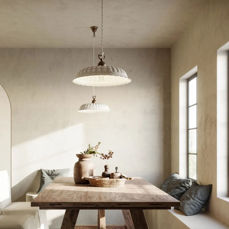 Lampa suspendata Liberty ceramica Ø42 Anita Il Fanale Viadurini