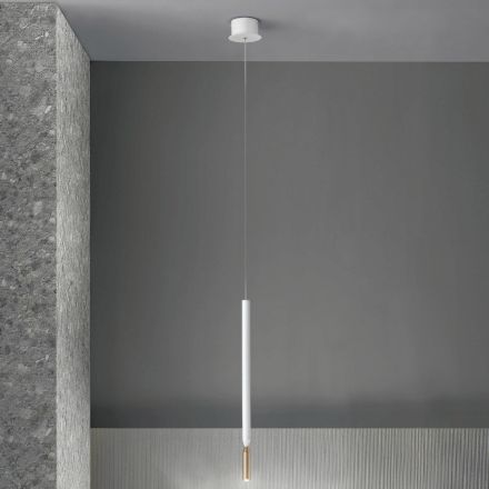 Lampă cu suspendare modernă cu lumină LED din metal vopsit - zada Viadurini