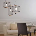 pandantiv lampa Contemporan din oțel Ø58xh.48xL.cavo100 cm Jana Viadurini