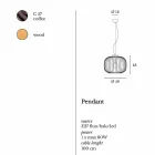 pandantiv lampa Contemporan din oțel Ø58xh.48xL.cavo100 cm Jana Viadurini