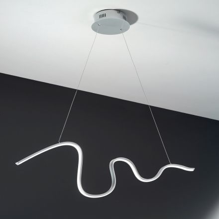 Lampă modernă din metal cu suspendare cu sursă de lumină LED - Steven Viadurini