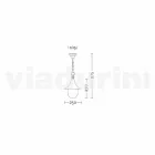 Lampă suspendată din aluminiu din Italia, Anusca Viadurini