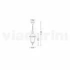 Lampă suspendată din aluminiu, fabricată în Italia, Aquilina Viadurini