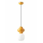Lampa cu Suspensie Din Ceramica si Sticla Made in Italy - Capocabana Viadurini
