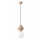 Lampa cu Suspensie Din Ceramica si Sticla Made in Italy - Capocabana Viadurini
