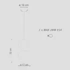 Lampa cu Suspensie Din Ceramica si Sticla Made in Italy - Capocabana Viadurini