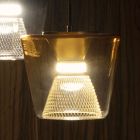 Lampa cu suspensie din metal si sticla Made in Italy - Think Viadurini