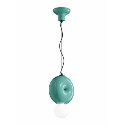 Lampă rotundă cu suspendare din ceramică, fabricată în Italia - Bumbum Viadurini