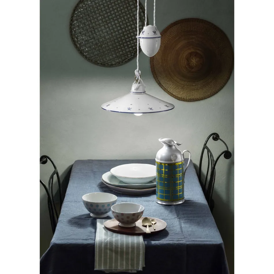 Sus and Down Suspensie din Ceramica Decorata 2 Marimi - Asti Viadurini