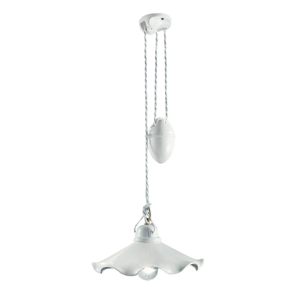 Sus and Down Suspensie din ceramică lucioasă ondulată - Belluno Viadurini