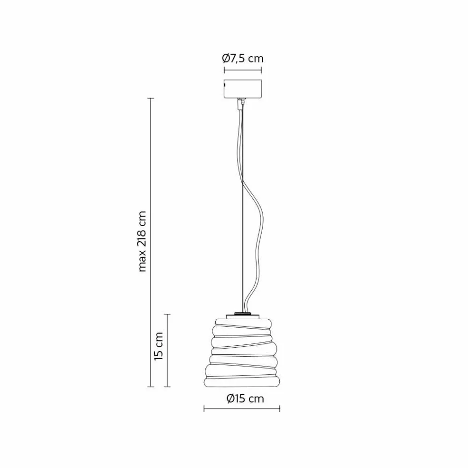 Lampă de sufragerie din living din sticlă satinată albă 3 dimensiuni - moale Viadurini