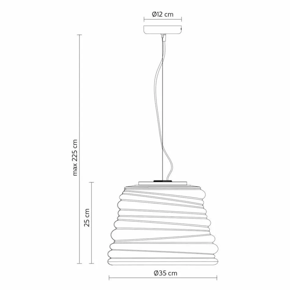 Lampă de sufragerie din living din sticlă satinată albă 3 dimensiuni - moale Viadurini