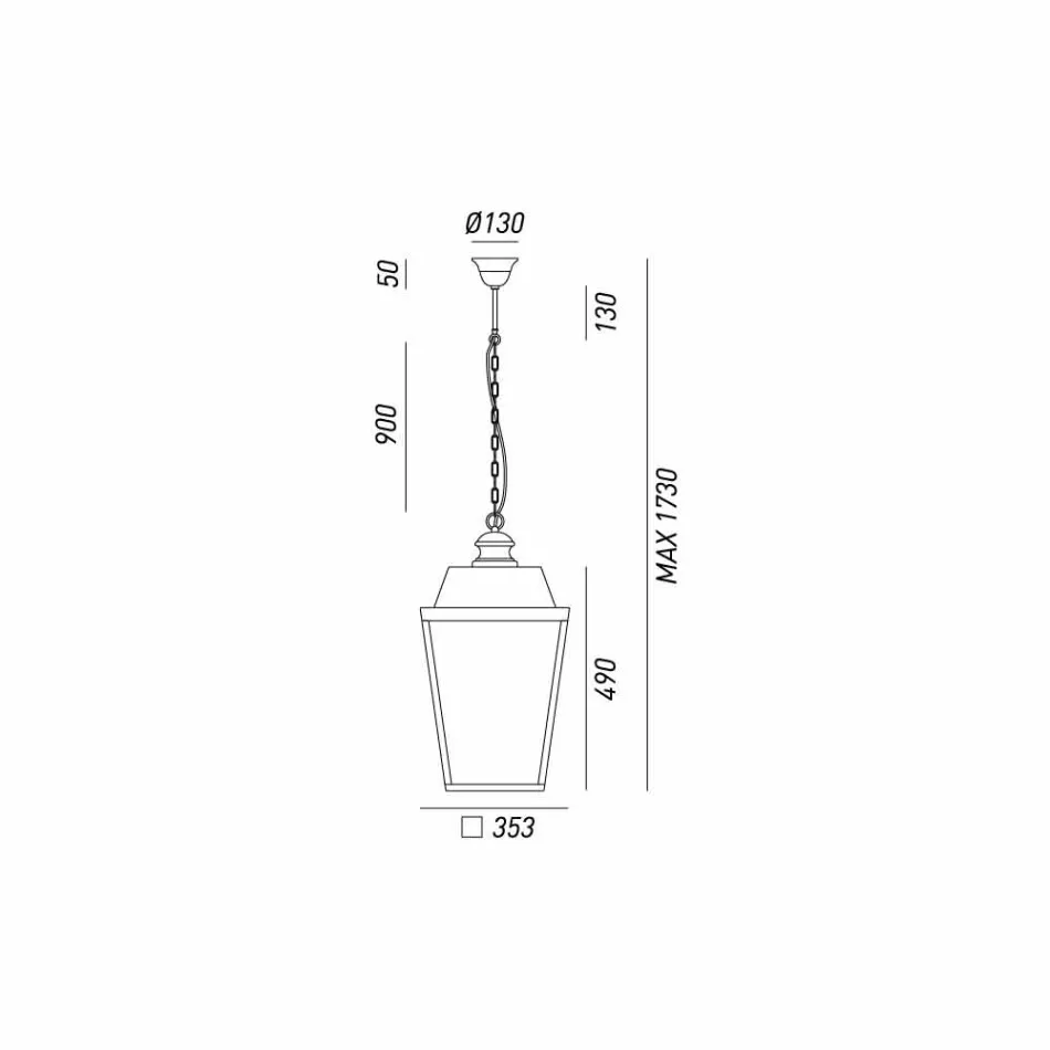 Lampa de suspensie stil industrial Quadro Il Fanale Viadurini