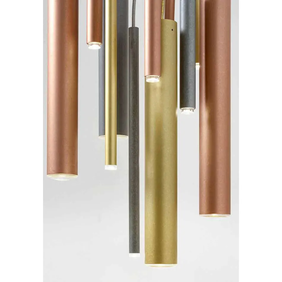 Lampă suspendată modernă tubulară cu cablu flexibil - Tubò Aldo Bernardi Viadurini