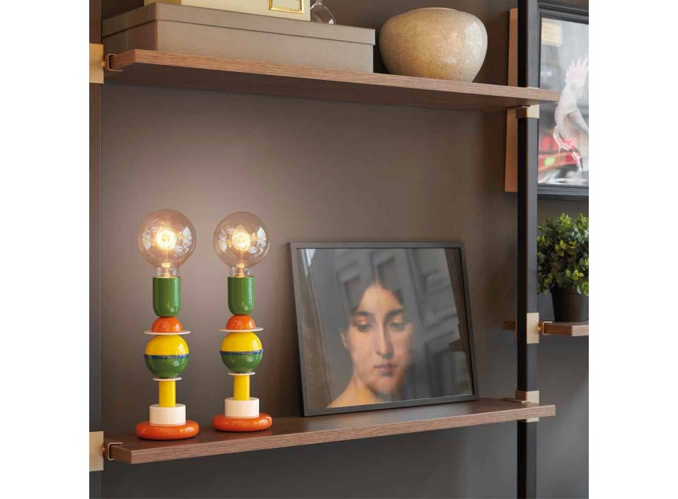 Lampă din aluminiu multicolor Slide Otello Mini tabel fabricat în Italia Viadurini