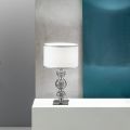 Lampă de masă clasică din sticlă și metal artizanal italian - Memore