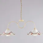 Lampă din sticlă și metal lucrată manual, fabricată în Italia, pentru living și dormitor - Merope Viadurini