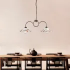 Lampă din sticlă și metal lucrată manual, fabricată în Italia, pentru living și dormitor - Merope Viadurini