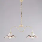 Lampă din sticlă și metal lucrată manual, fabricată în Italia, pentru living și dormitor - Merope Viadurini