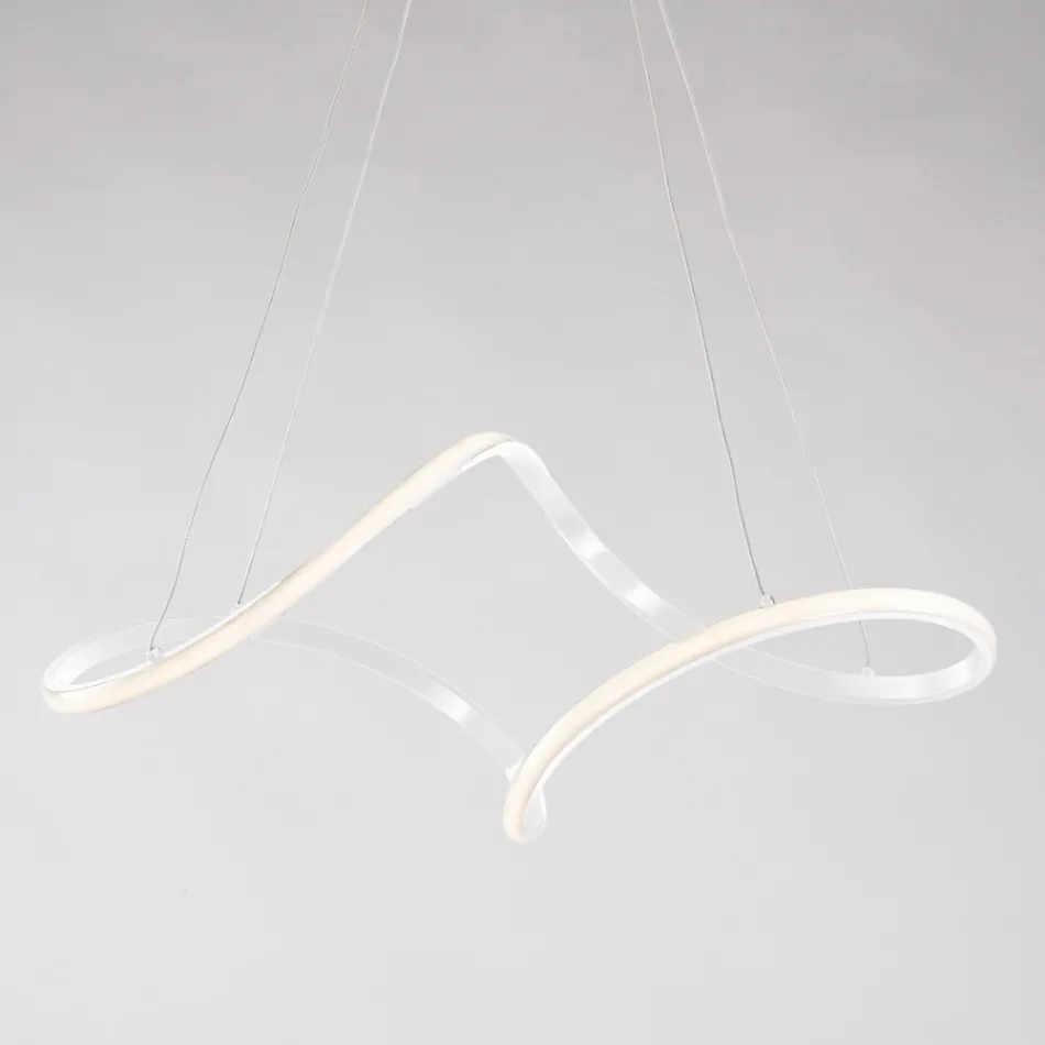 Lampă din sticlă și metal lucrată manual, fabricată în Italia, pentru living și dormitor - Pictor Viadurini