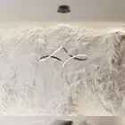 Lampă din sticlă și metal lucrată manual, fabricată în Italia, pentru living și dormitor - Pictor Viadurini