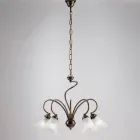 Lampă din sticlă și metal lucrată manual pentru spații rafinate – Cometa Viadurini