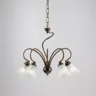 Lampă din sticlă și metal lucrată manual pentru spații rafinate – Cometa Viadurini