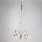 Lampă din sticlă și metal lucrată manual pentru spații rafinate – Cometa Viadurini