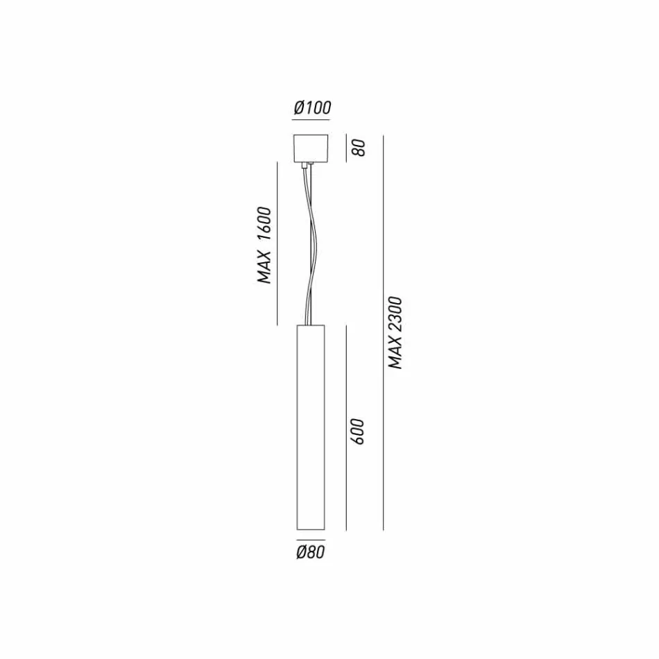 Lampa cilindric Ø8 Sunflowers Il Fanale Viadurini
