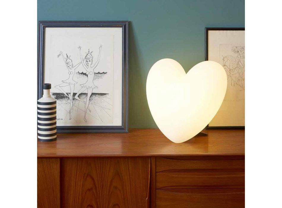 Colour Slide Love inima lampă de masă făcute în Italia Viadurini