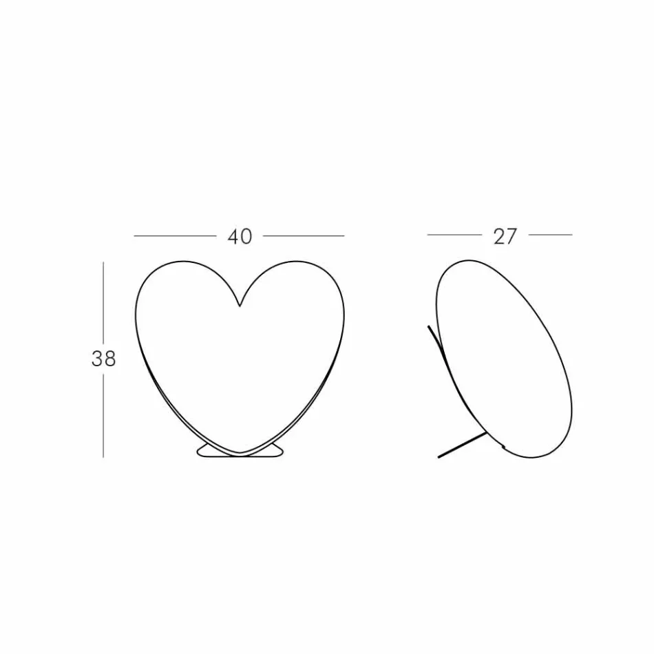 Colour Slide Love inima lampă de masă făcute în Italia Viadurini