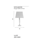 Lampă și abajur din sticlă clasică italiană realizată manual - Malaezia Viadurini