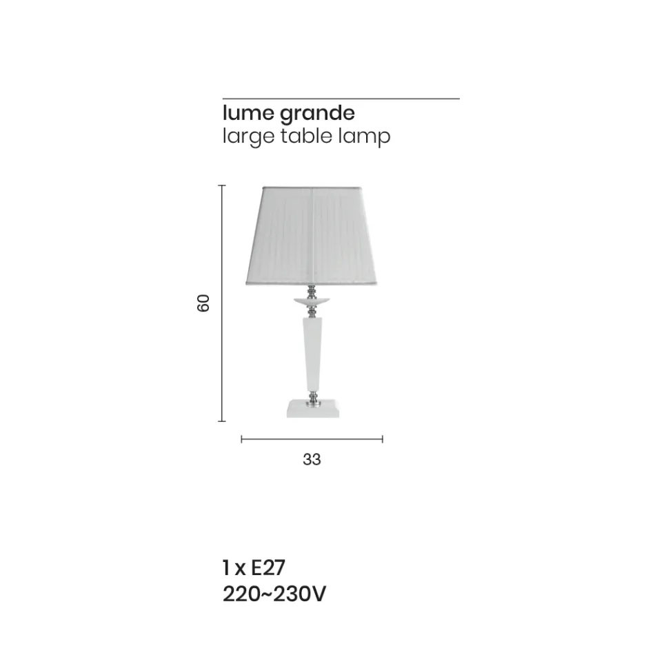 Lampă și abajur din sticlă clasică italiană realizată manual - Malaezia Viadurini