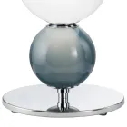 Lampă de masă cu trei lumini din sticlă și metal, fabricată în Italia - Lumira Viadurini