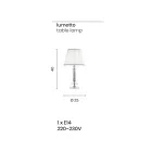 Lampa Suport Clasica din Metal Auriu, Cristal si Abajur - Similo Viadurini