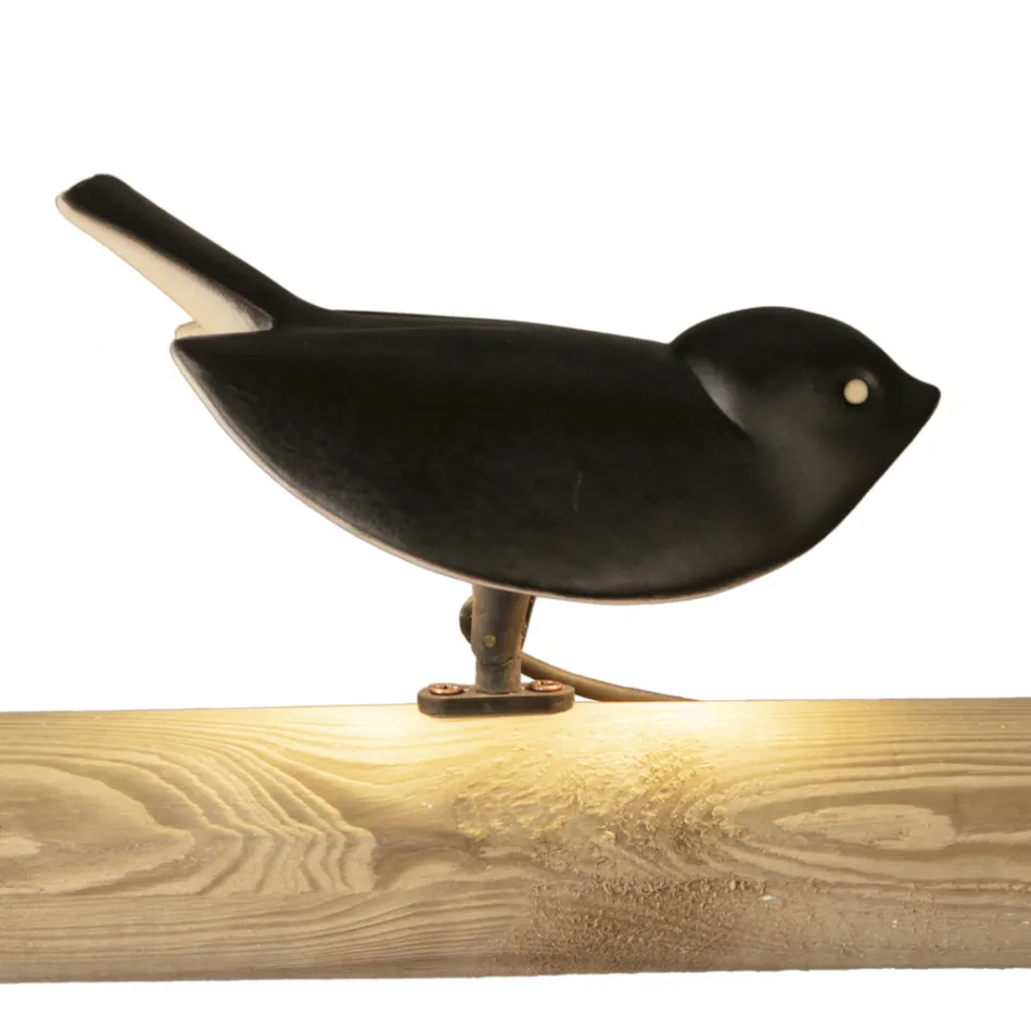 Lampa de masa din maiolica toscana emailata Made in Italy - Uccellino Viadurini