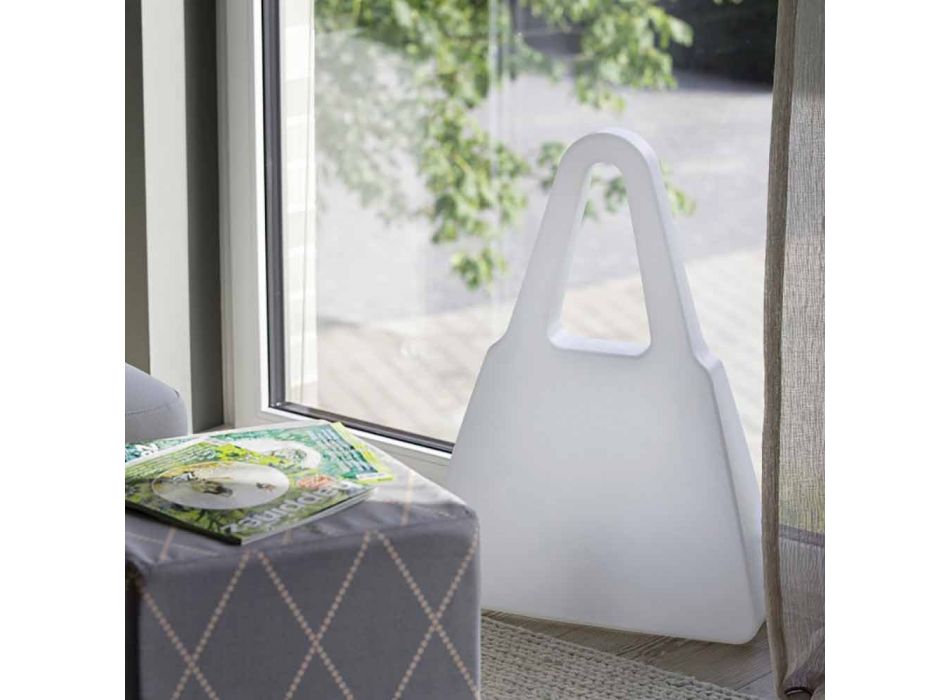Lampă de masă din plastic alb de design modern pentru interior - Borsastar Viadurini