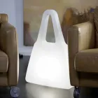 Lampă de masă din plastic alb de design modern pentru interior - Borsastar Viadurini