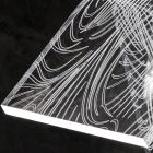 Lampă cu LED-uri, cristal acrilic, decorare cu laser - Possett Viadurini