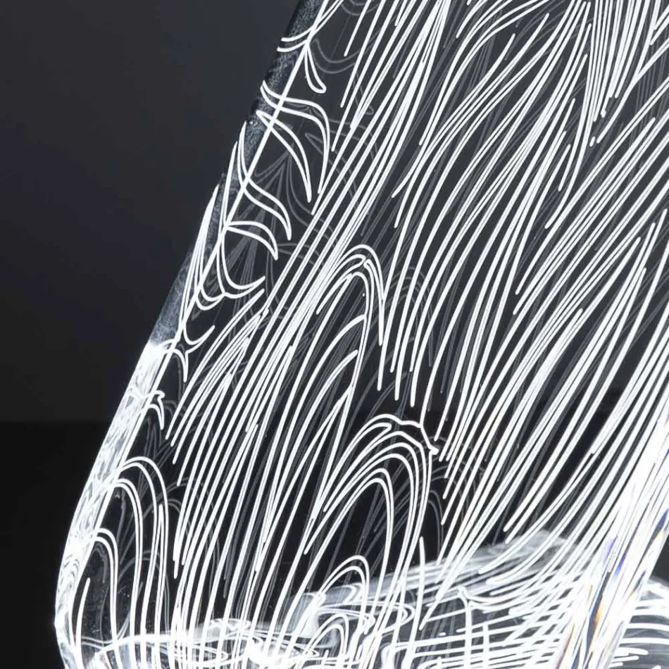 Lampă cu LED-uri, cristal acrilic, decorare cu laser - Possett Viadurini