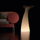Coda - Lampă de exterior bicoloră din polietilenă fabricată în Italia Viadurini