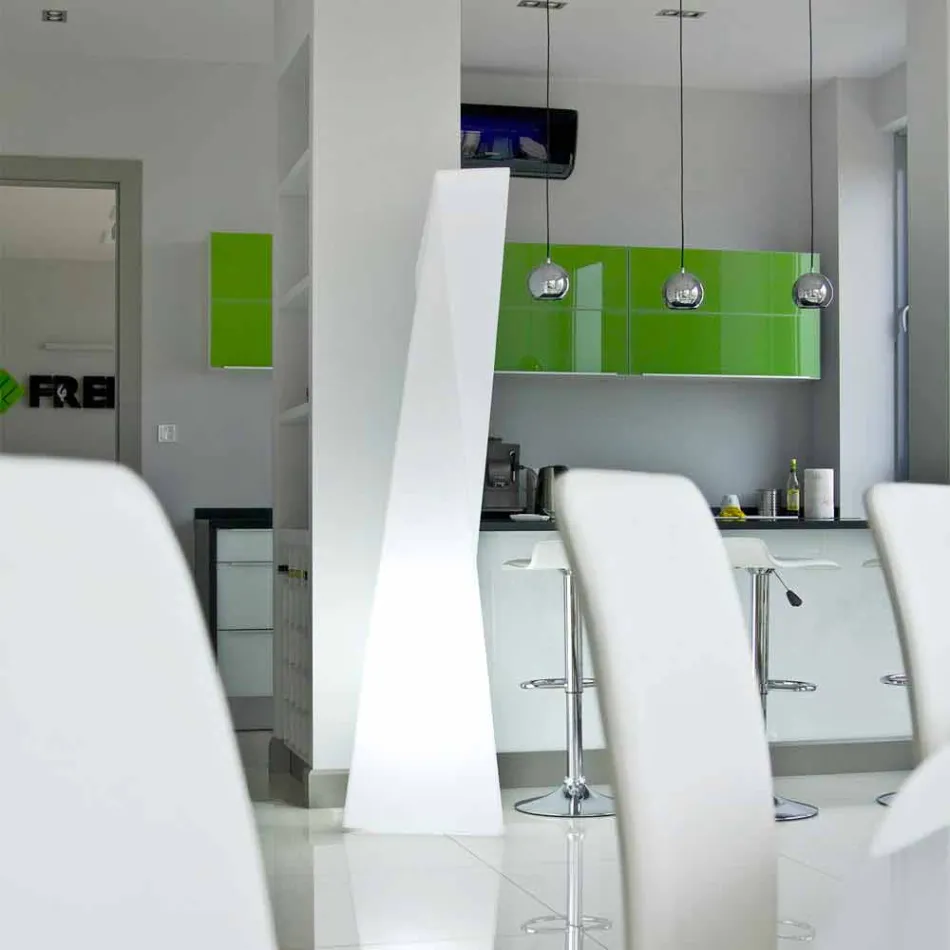 Prisma lampă de exterior Slide Manhattan alb luminos realizat în Italia Viadurini