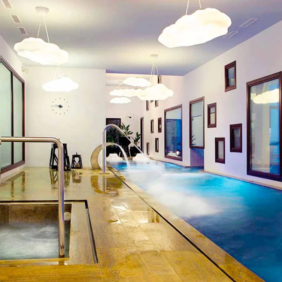 Lampă suspendată în aer liber din polietilenă - Nefos de Myyour Viadurini